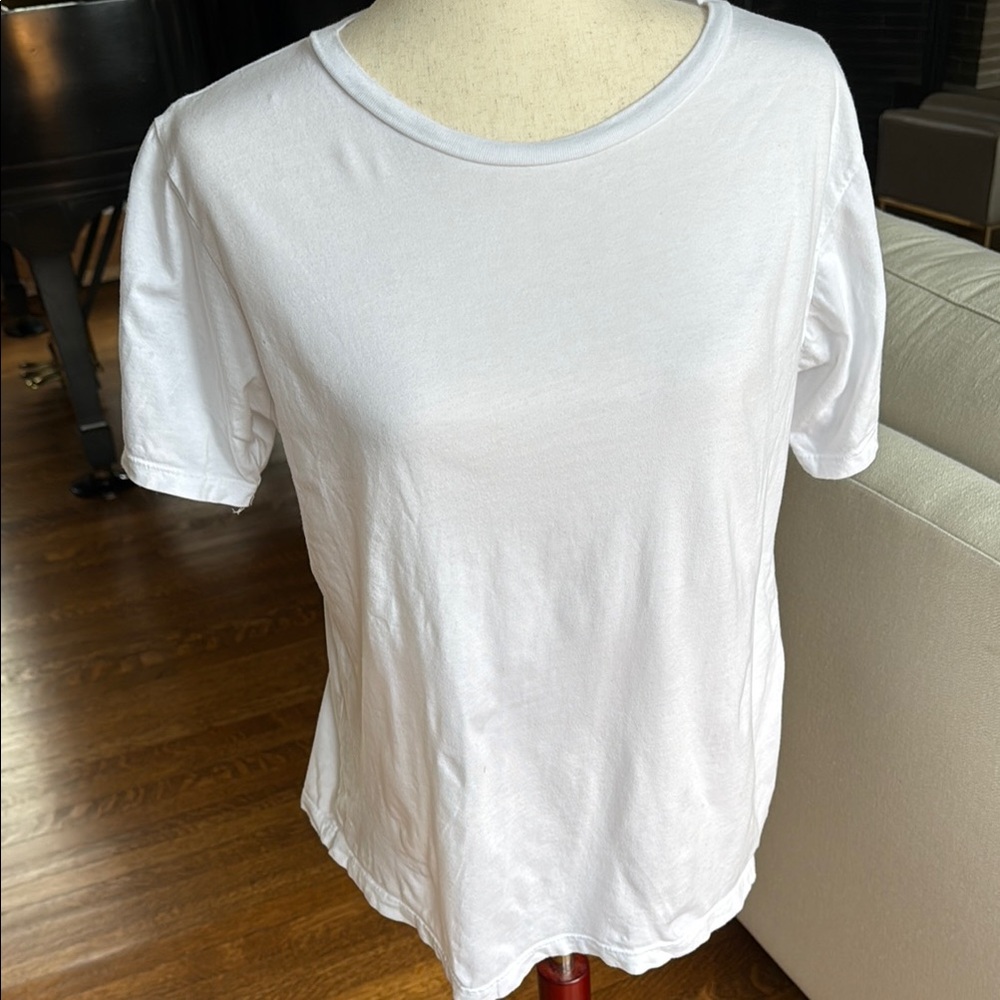Monrow White Short Sleeve Tee